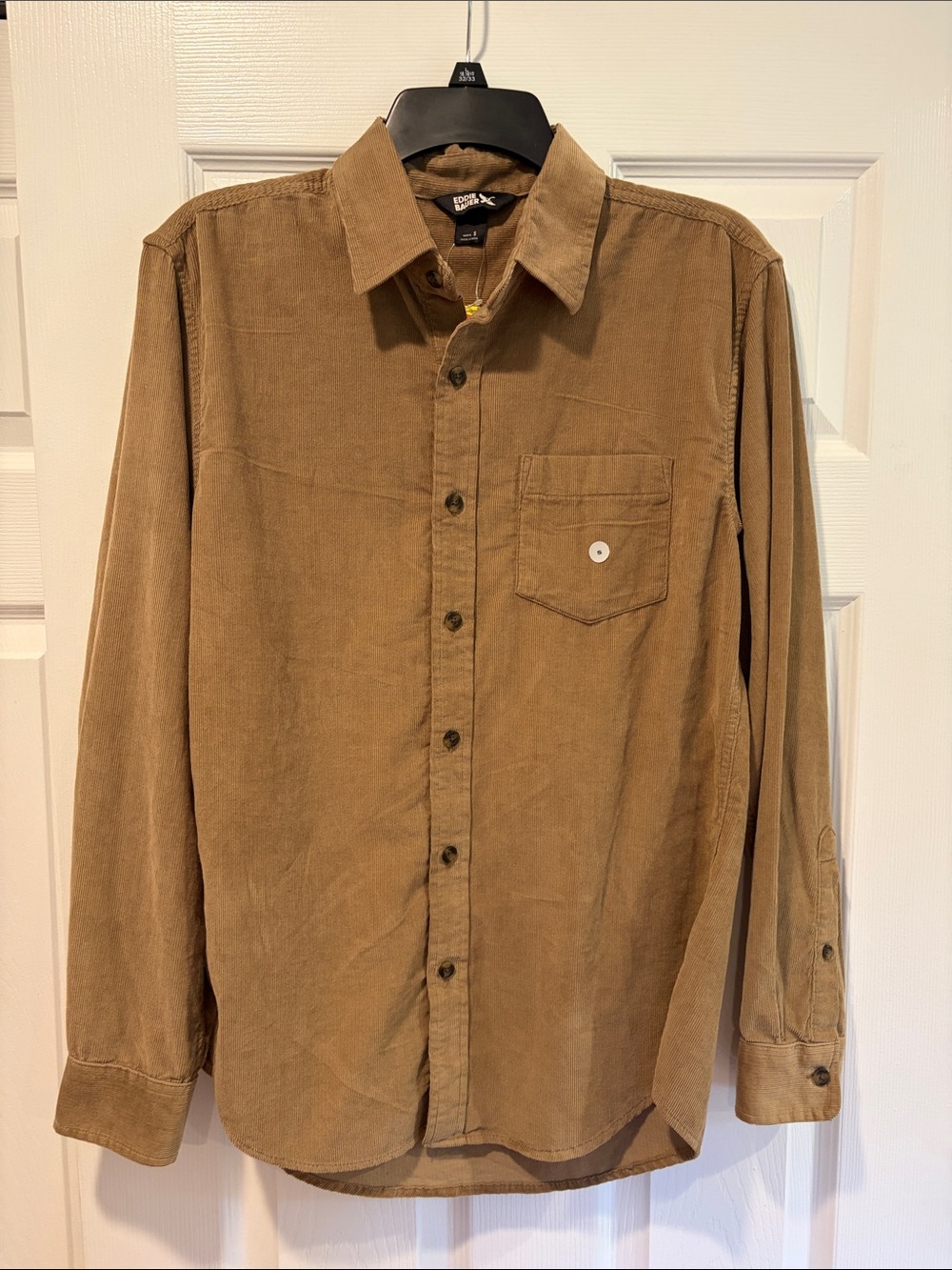 Eddie Bauer Men's Corduroy Button-Down Shirt in Brown